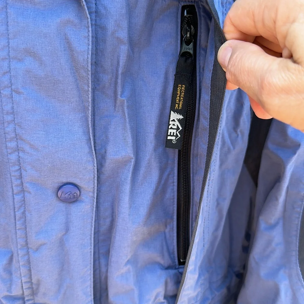 REI Lilac and Gray Rain Jacket with Water-Resistant Fabric and Hood - Picture 6 of 10